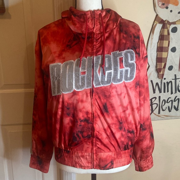 HOUSTON ROCKETS Women’s Size M NWT Hooded Windbreaker MSRP $125 - Picture 1 of 14